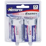 Memorex High Performance D Alkaline Batteries, 4 Pack