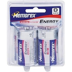 Memorex High Performance D Alkaline Batteries, 4 Pack