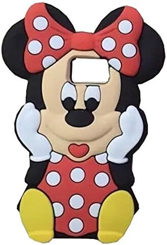 ABOLLOSS® 3D Cute Cartoon Mouse Micky Minnie Protective Silicone Gel Rubber Case Covers for Samsung Galaxy S6 (Red)