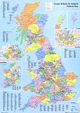 U.K. Political Map, Ireland Wall Poster Print, 24x36