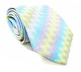 Missoni Mens Silk Tie Multi Color Zig Zag Design CRB8SEU2268 - 0002