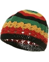 Hand Crocheted Beanie (02)-Rasta