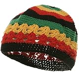 IMAGE OF Hand Crocheted Beanie (02)-Rasta