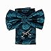 DBC3B01 Multi Patterned Microfiber Pre-tied Bow Tie Hanky Cufflinks By Dan Smith