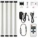 LXG 12in Dimmable LED Under Cabinet Lighting, 12W 2700K Warm White 1000LM, Clear Cover Led Strips,11key IR Remote Control 4 Pack