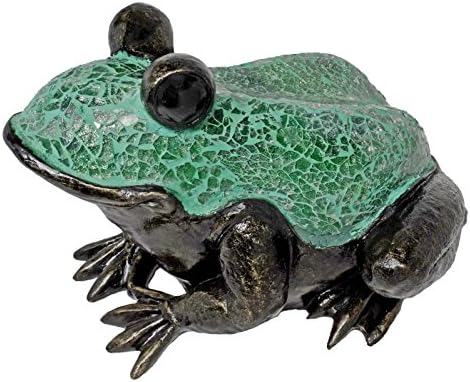 Green Crackle Glass Tree Frog Accent Table Lamp
