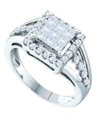 1.00CTW PRINCESS ROUND DIAMOND LADIES FASHION RING