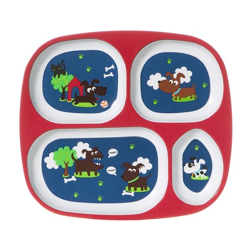 4-pc. Melamine Divided Plate Set - Dog by Grand Bonanza