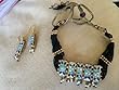 Black Meenakari Lacquer Necklace Set Turquoise Jewelry Jewellery