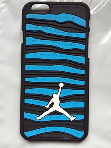 Jordan x iphone 6 Black Blue Silicone Skin Case Rubber Feels Looks like the Sneaker Sole wangjiang maoyi