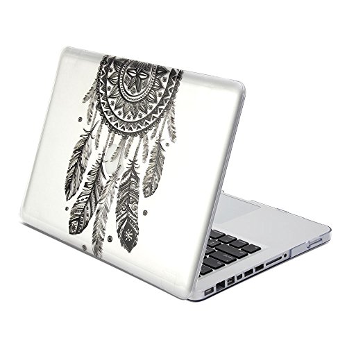 MacBook Pro 13 Case, GMYLE Hard Case Print Glossy for MacBook Pro 13 inch (Model: A1278) - Black Dream Catcher Pattern Glossy Cover (Not fit for MacBook Pro 13 inch with Retina display)