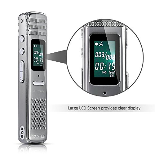 Digital Voice Recorders, Proster 8GB Voice Activated Audio Recorder