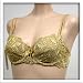  : Venus 2 Pack Gold Sexy See Thru Floral Bra #0032 sz 32B