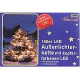 LED Lichterkette / 160 Birnen / innen + au�en / kupferfarbenvon "Idena"
