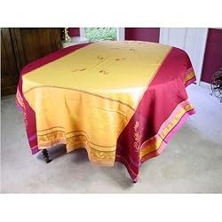 Fruits & leaves French Jacquard 100 by 65 inch beautiful tablecloth