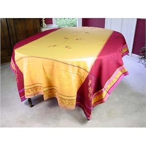 Fruits & leaves French Jacquard 100 by 65 inch beautiful tablecloth