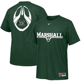 Nike Marshall Thundering Herd Green Team Issue T-shirt