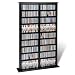 Prepac Black Double Barrister Media (DVD,CD,Games) Storage Rack