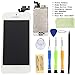 for iPhone 5 White LCD Display Touch Screen Glass Digitizer Assembly With Spare Parts (Home Button & Camera & Flex Cable Sensor)