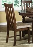 Urban Mission Casual Dining Upholstered Side Chair in Dark Oak