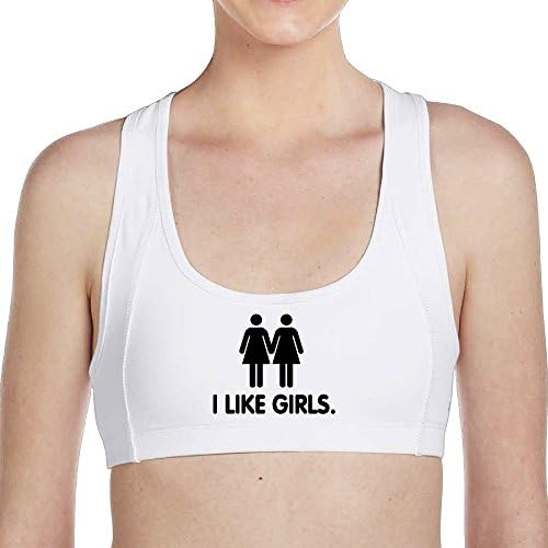 I like girls Lesbian I Like Tomboy Gay Girls Womens Sports Bra