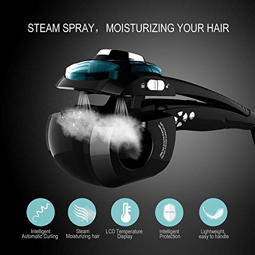 Homitt Ceramic Hair Curlers, Professional Automatic Curling Iron with