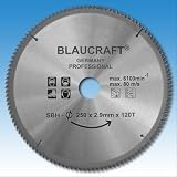 BlauKraft HM Kreissaegeblatt SBH 250 x 2,9 x 32/30/25,4 x 120T