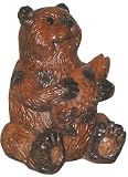 Woods Wood Carved 16 Large Bear With Fish