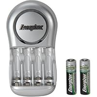Energizer CHVCWB2 Overnight NiMH AA/AAA Charger With 2 2000mAh AA Batteries Energizer CHVCWB2 Overnight NiMH AA/AAA Charger With 2 2000mAh AA Batteries