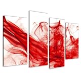 Bild auf Leinwand RED-ART 130 x 80 cm 4 Teile Modell-Nr. XXL 6120 Bilder fertig gerahmt auf echtem Holzrahmen riesig. Ausführung Kunstdruck als Wandbild auf Rahmen. Günstiger als Ölbild Gemälde Poster Plakat mit Bilderrahmen