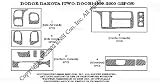 Dodge Dakota 2dr Dash Trim Kit 99-00 - 12 pieces - American Rosewood (25-221)