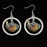 NHL Atlanta Thrashers Floating Logo Hoop Earrings