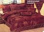 15pc Queen Size Burgundy Bed in a Bag Comforter Set w/ Curtain