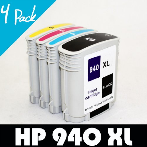 4 pk HP 940 XL Ink Set Cartridge For Officejet Pro 8000 8000 Wireless 8500 8500 Wireless 8500 Premier 8500a A910a 8500a Plus A910g 8500a Premium A910n