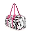Large Quilted Duffle Bag Zebra - Pink