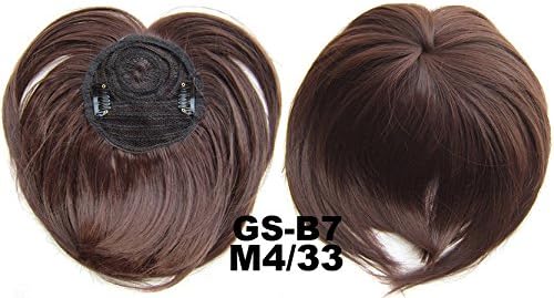 Beauty Wig World Chocolate Synthetic Clip-in Hair Bang Full Fringe Short Straight Hair Extension