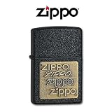 Black Crackle, Zippo Brass Emblem