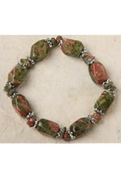 Stretch Bracelet - Unakite Beads
