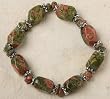 Stretch Bracelet - Unakite Beads