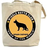Canvas Tote Bag Beige  German Shepherd - Wiggle Butts Club  Dog