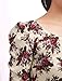 Allegra K Ladies Flower Pattern Long Princess Sleeve Stretchy Soft Peplum Top