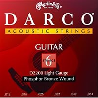 Martin D2200 Darco Phosphor Bronze Acoustic Guitar Strings, Light