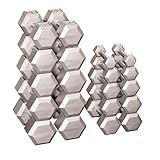 Body Solid SDS550 5-50-Pound Grey Hex Dumbbell Set