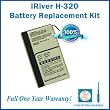 iRiver H-320 Battery Replacement Kit with Installation Video, Tools, and Extended Life Battery #DA2WB18D2
