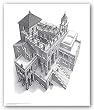 Ascending and Descending by M.C. Escher 21.5"x25.5" Art Print Poster