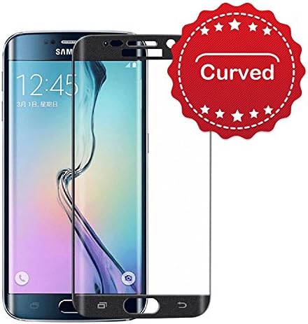 Samsung S7 edge High Grade Full Cover Curved Tempered Glass Screen Protector (1 Pack) Super Hard 0.33mm By Kengadget 2.5d-Extreme Hard Series ( S7EdgeBlack )