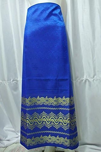 Thai Myanmar Synthetic silk fabric women Wedding Dress Sarong SKIRT NOPNAPA#23