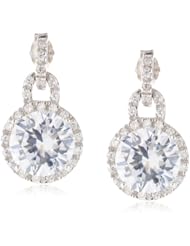 .925 Sterling Silver Post with Friction Back Round Cubic-Zirconia Earrings