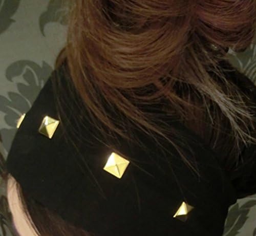 Speaking Life Cool Punk Style Headband with Square Rivet Comfy Elastic Hair Band Fashion Hair Accessories for Girls