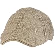 Men's Wool Blend Winter Duck Bill Curved Ivy Cabby Driver Plaid Hat Cap Brown